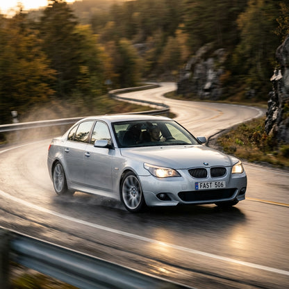 Action Shot: BMW 5 Series Driving Fast