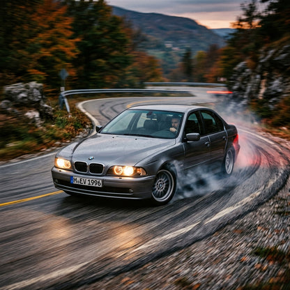 Action Shot: BMW 5 Series Driving Fast