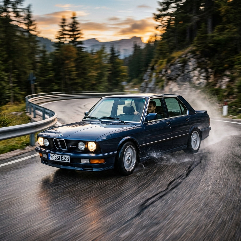 Action Shot: BMW 5 Series Driving Fast