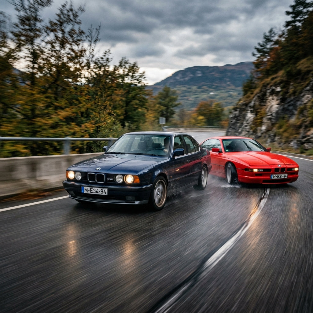 Action Shot: BMW 5 Series,8 Series Driving Fast