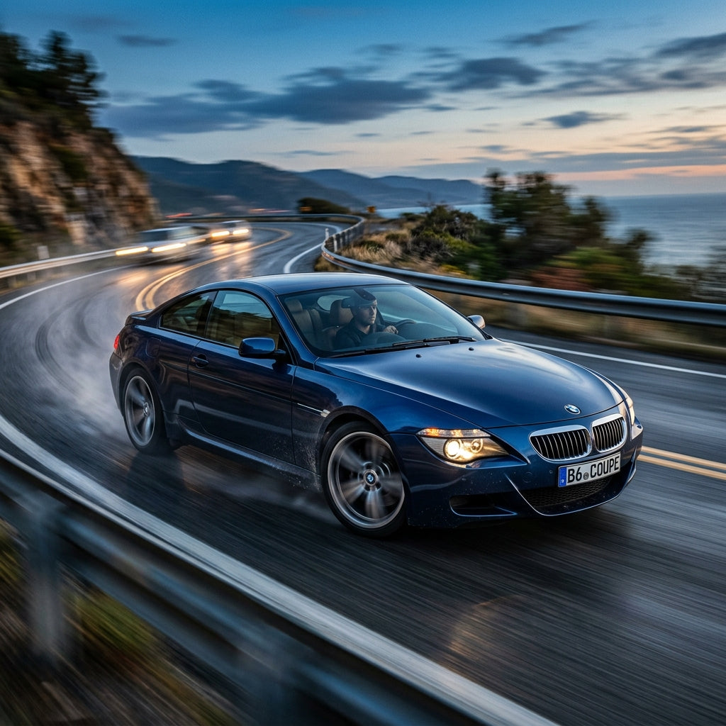 Action Shot: BMW 6 Series Driving Fast