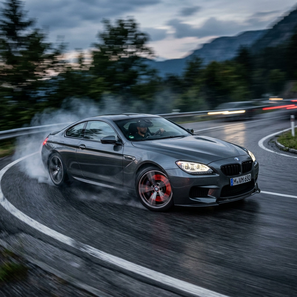 Action Shot: BMW 6 Series Driving Fast