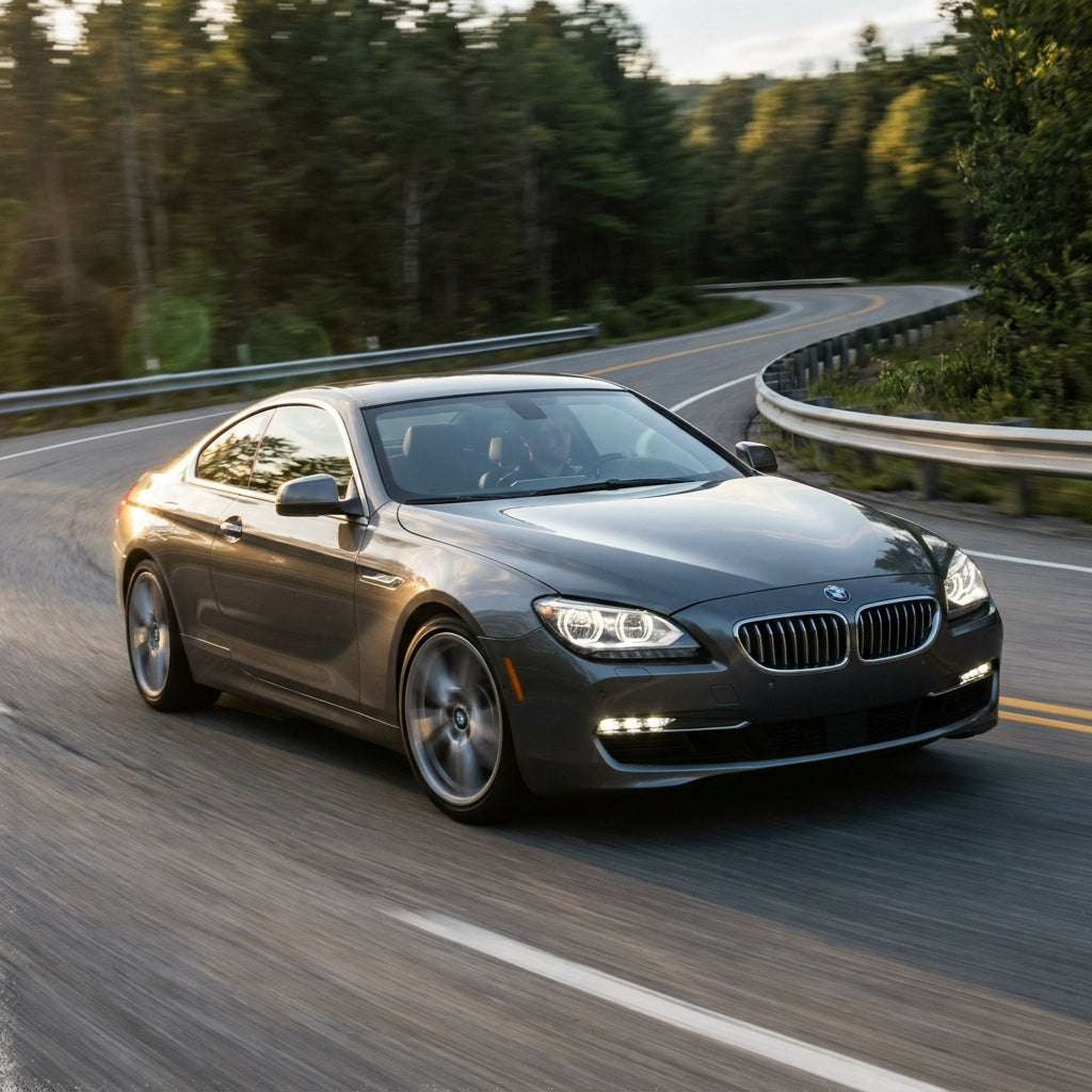 Action Shot: BMW 6 Series Driving Fast