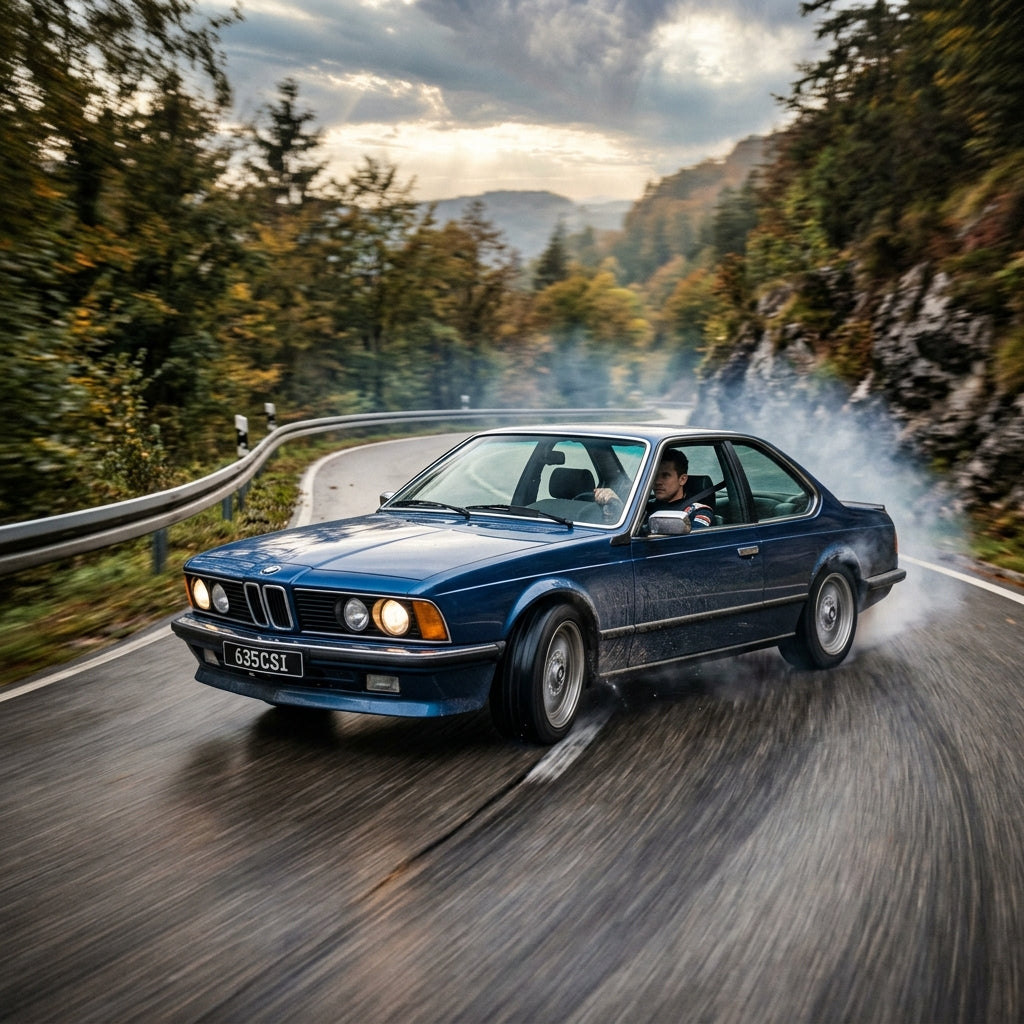 Action Shot: BMW 6 Series Driving Fast