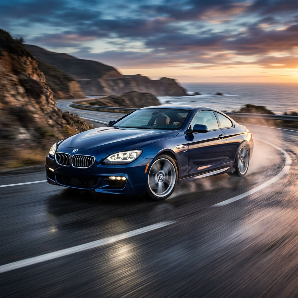 Action Shot: BMW 6 Series Driving Fast