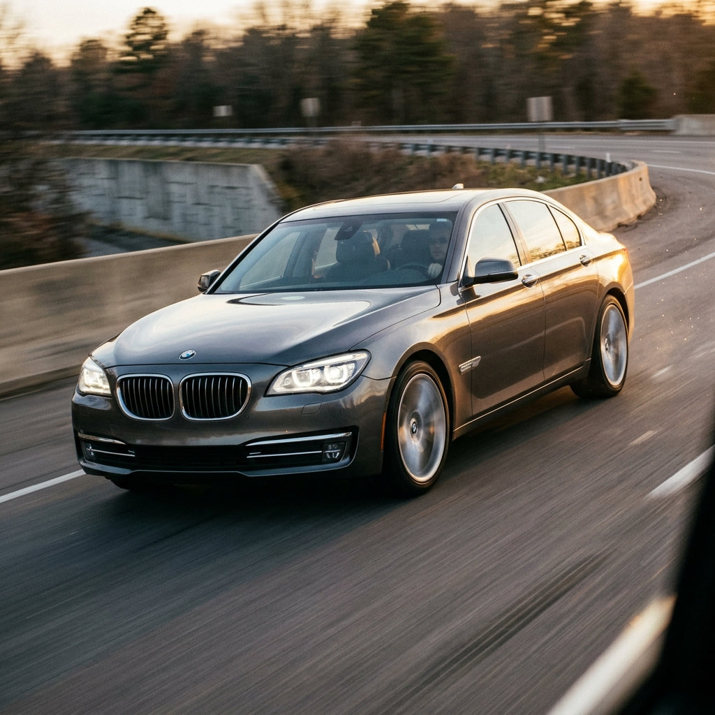Action Shot: BMW 7 Series Driving Fast