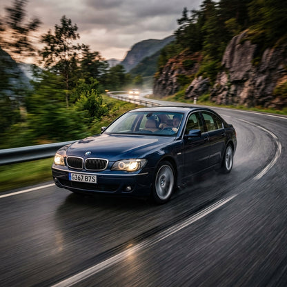 Action Shot: BMW 7 Series Driving Fast