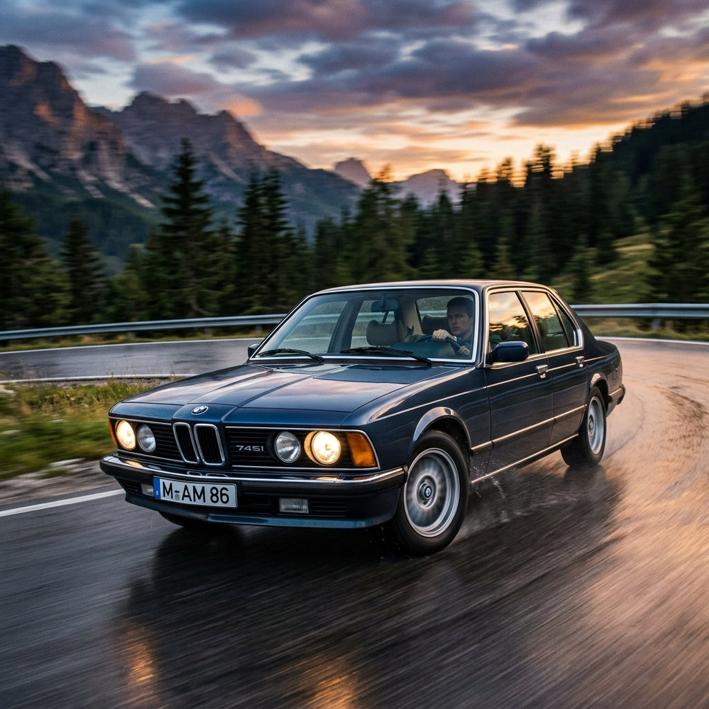 Action Shot: BMW 7 Series Driving Fast