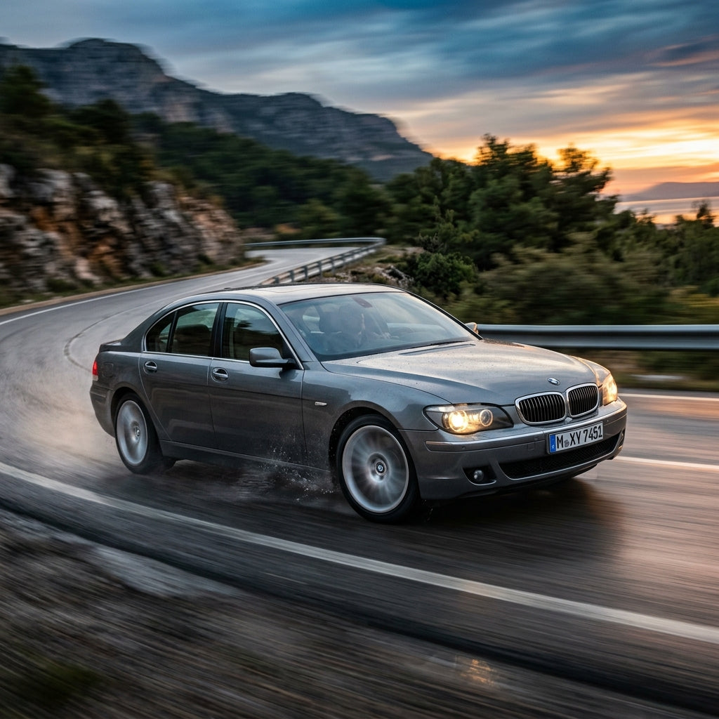 Action Shot: BMW 7 Series Driving Fast