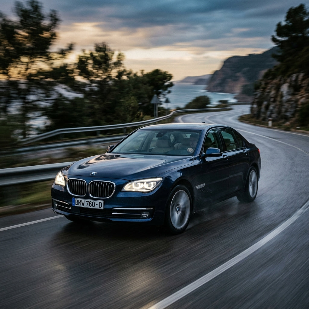 Action Shot: BMW 7 Series Driving Fast