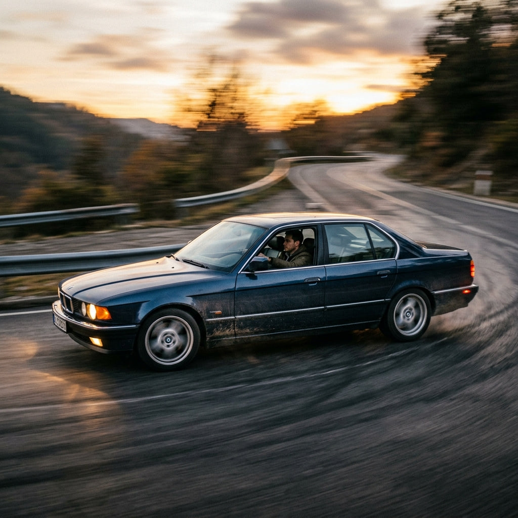 Action Shot: BMW 7 Series Driving Fast