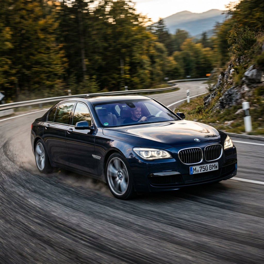 Action Shot: BMW 7 Series Driving Fast