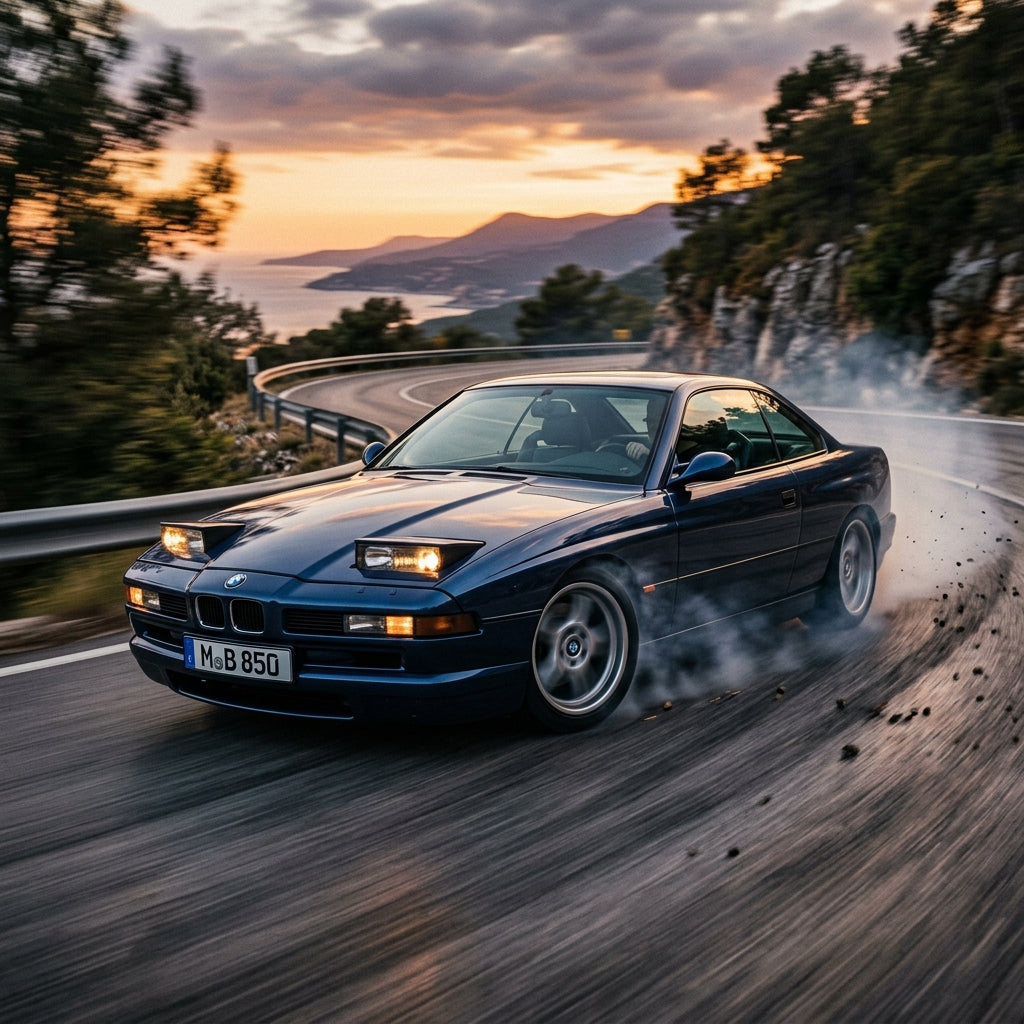 Action Shot: BMW 8 Series Driving Fast