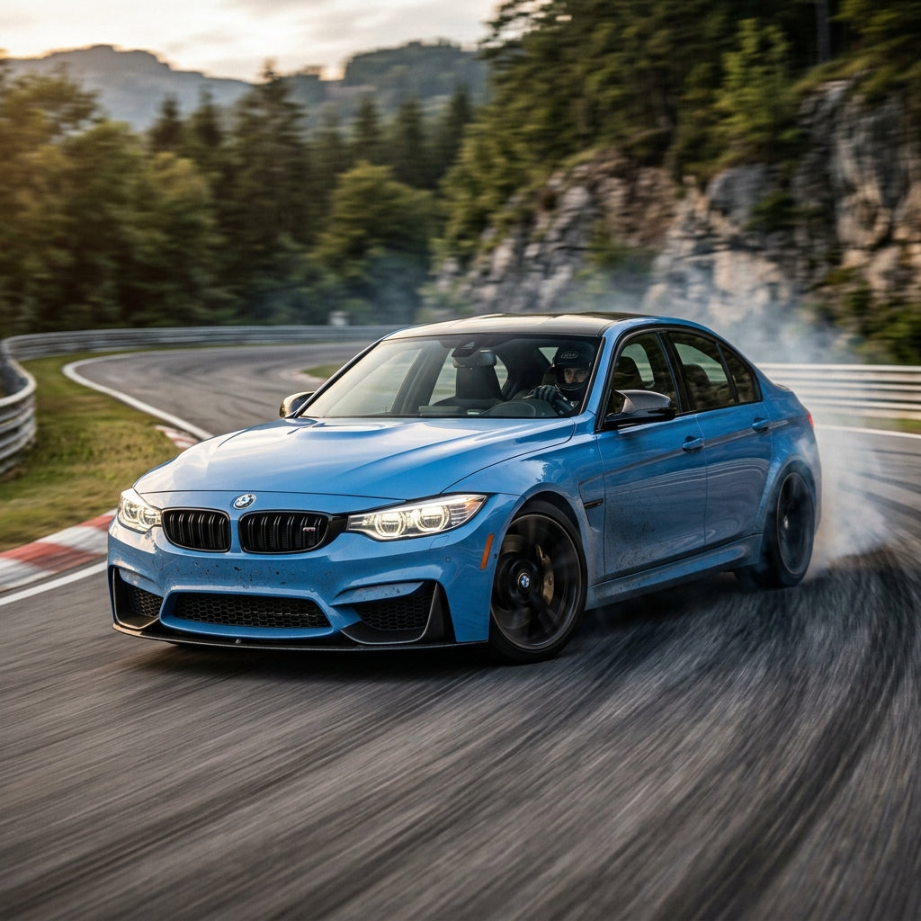 Action Shot: BMW M3 Driving Fast