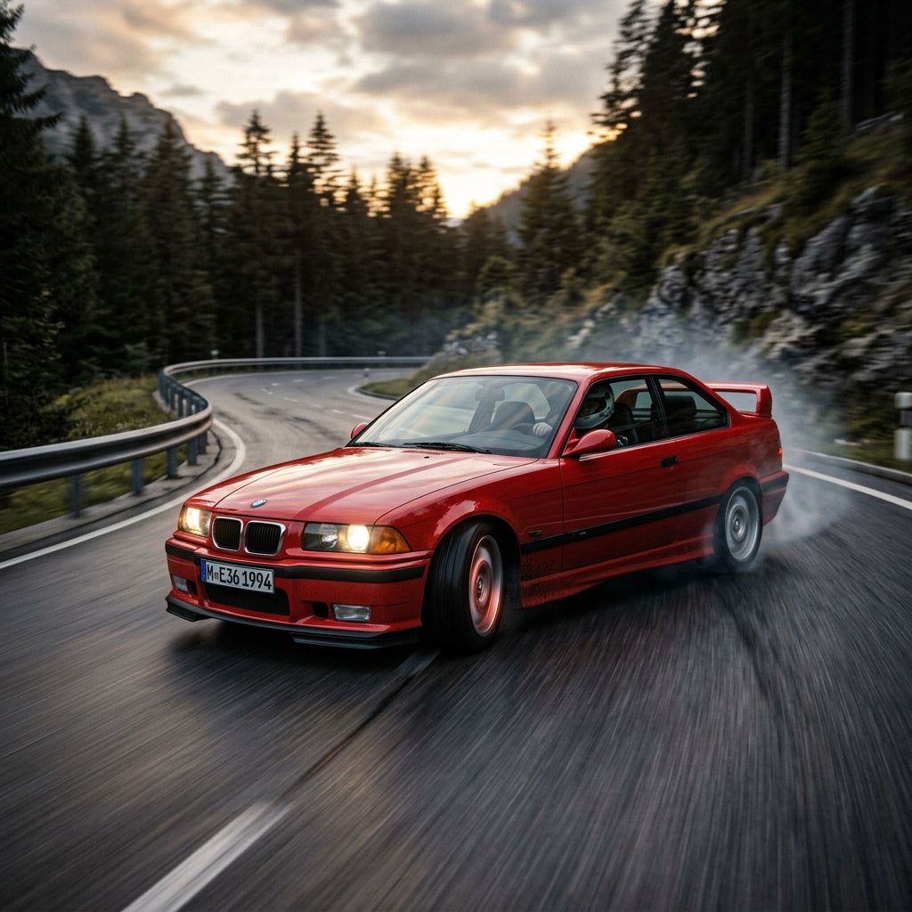 Action Shot: BMW M3 Driving Fast