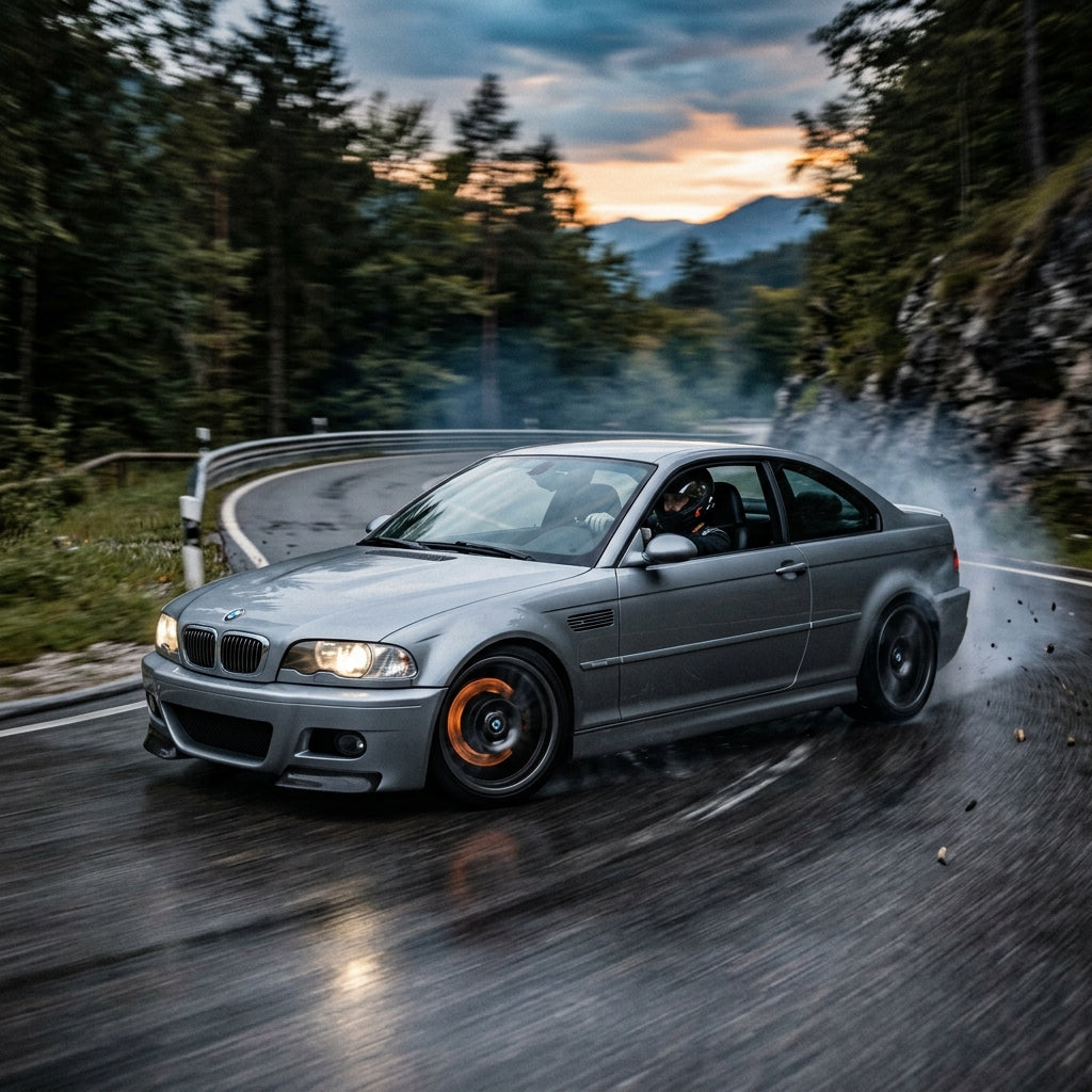 Action Shot: BMW M3 Driving Fast
