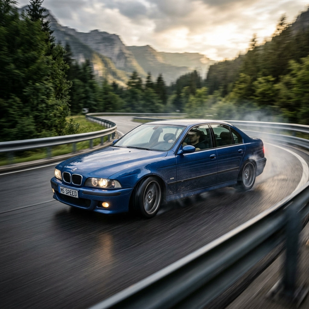 Action Shot: BMW M5 Driving Fast