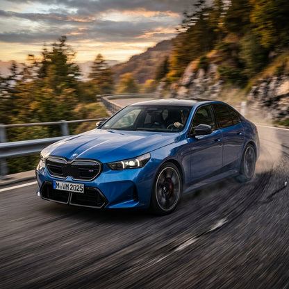 Action Shot: BMW M5 Driving Fast