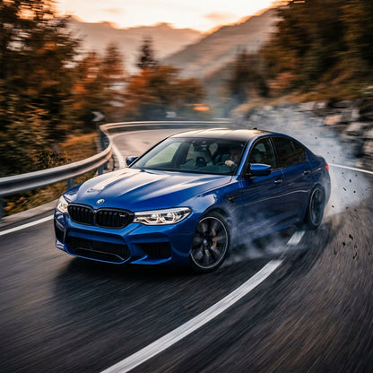 Action Shot: BMW M5 Driving Fast