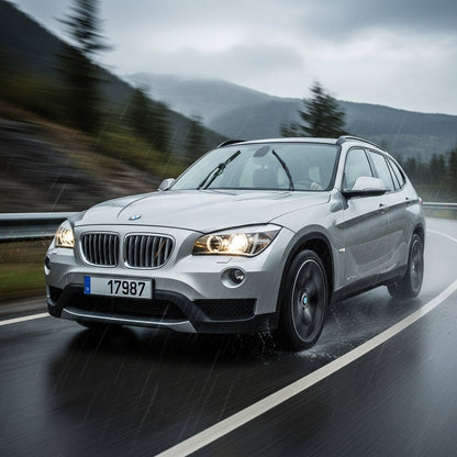 Action Shot: BMW X1 Driving Fast
