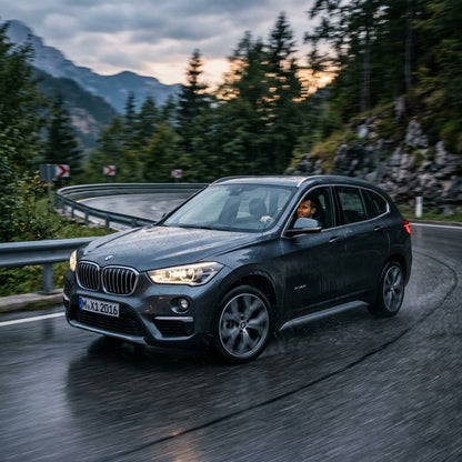 Action Shot: BMW X1 Driving Fast