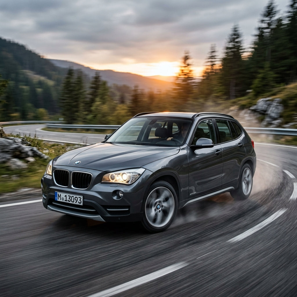 Action Shot: BMW X1 Driving Fast