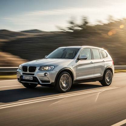 Action Shot: BMW X3 Driving Fast