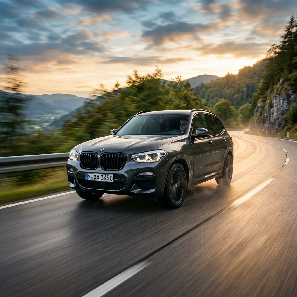 Action Shot: BMW X3,X4 Driving Fast