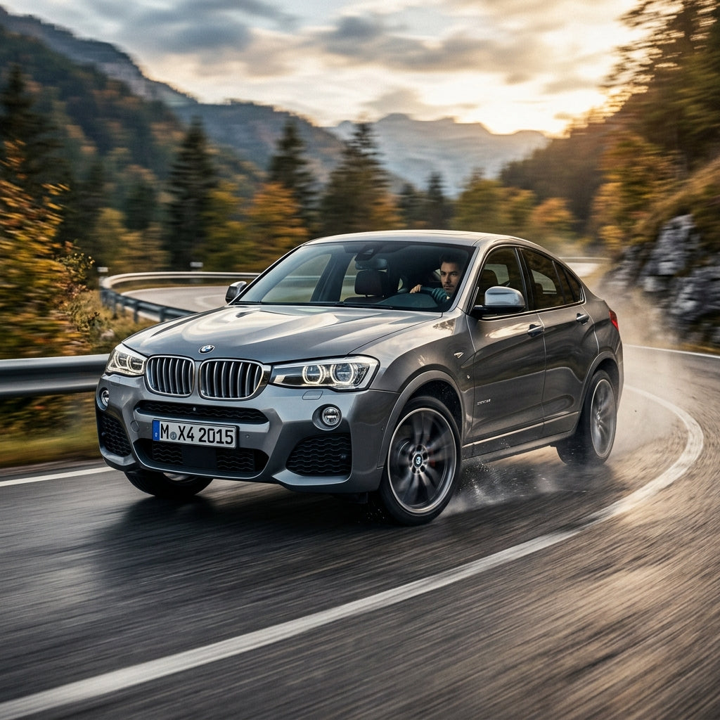 Action Shot: BMW X4 Driving Fast