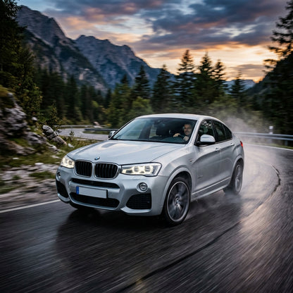 Action Shot: BMW X4 Driving Fast