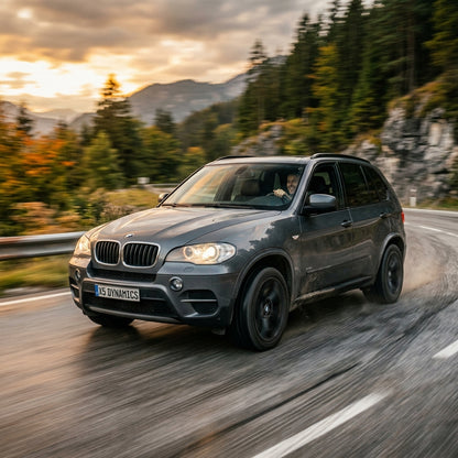 Action Shot: BMW X5 Driving Fast
