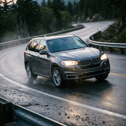 Action Shot: BMW X5 Driving Fast