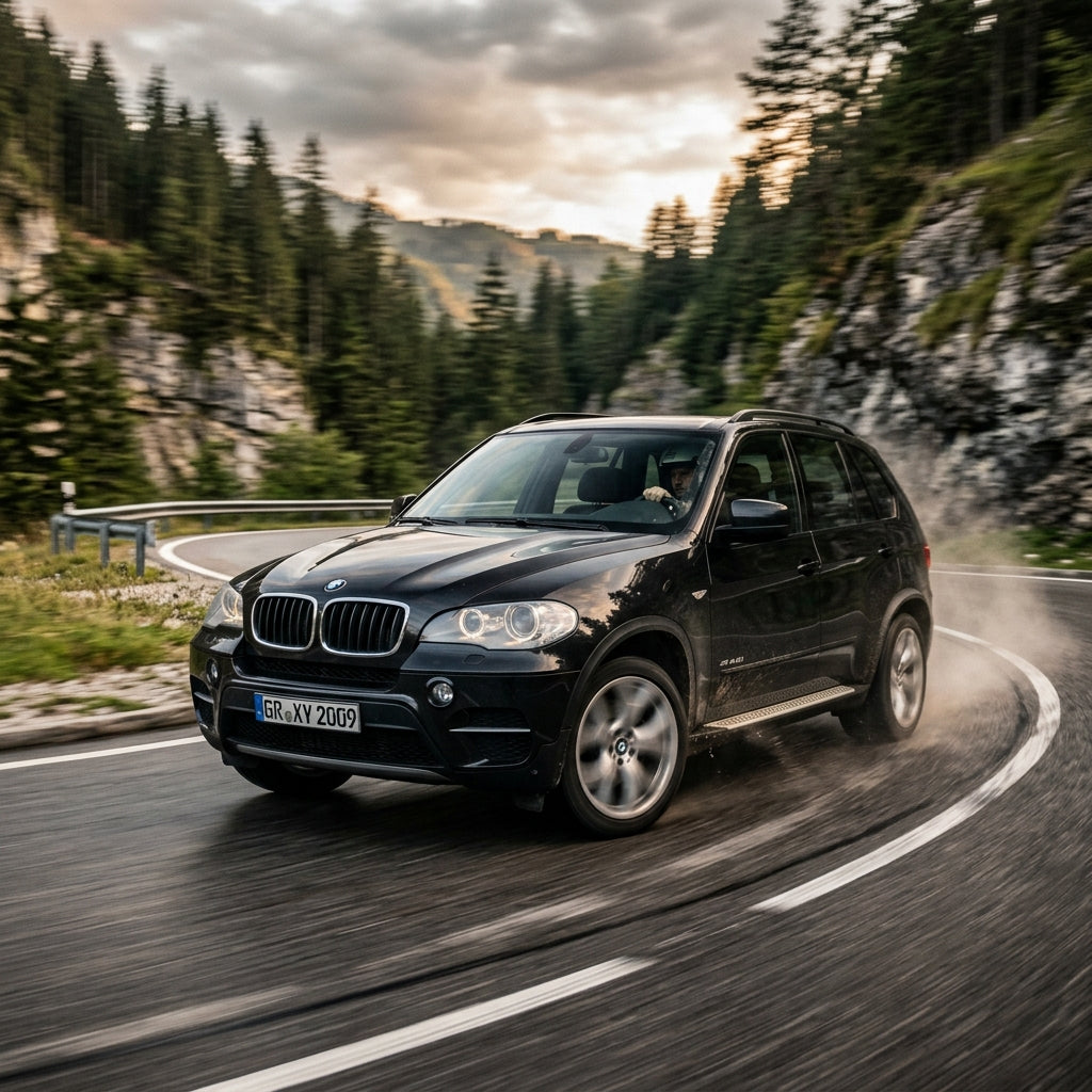 Action Shot: BMW X5,X6 Driving Fast