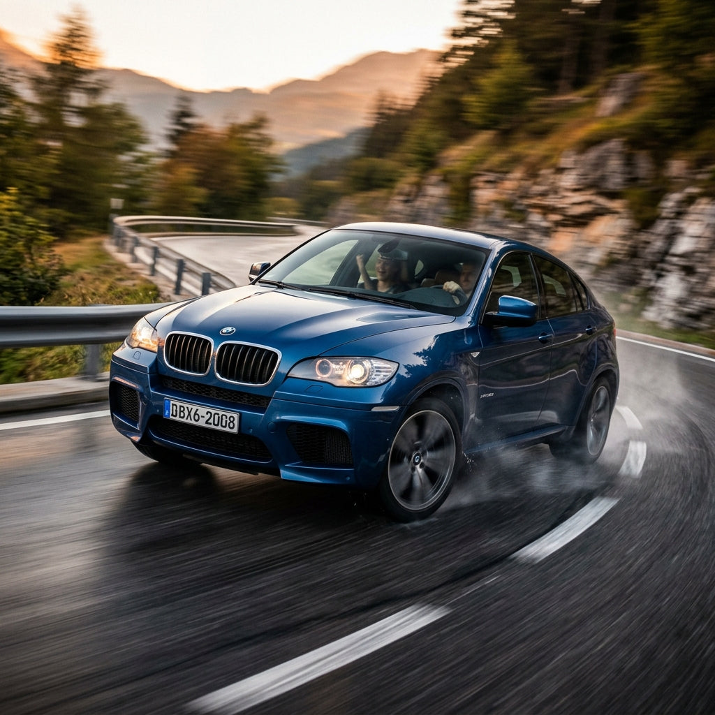 Action Shot: BMW X6 Driving Fast