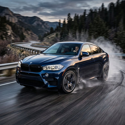 Action Shot: BMW X6 Driving Fast