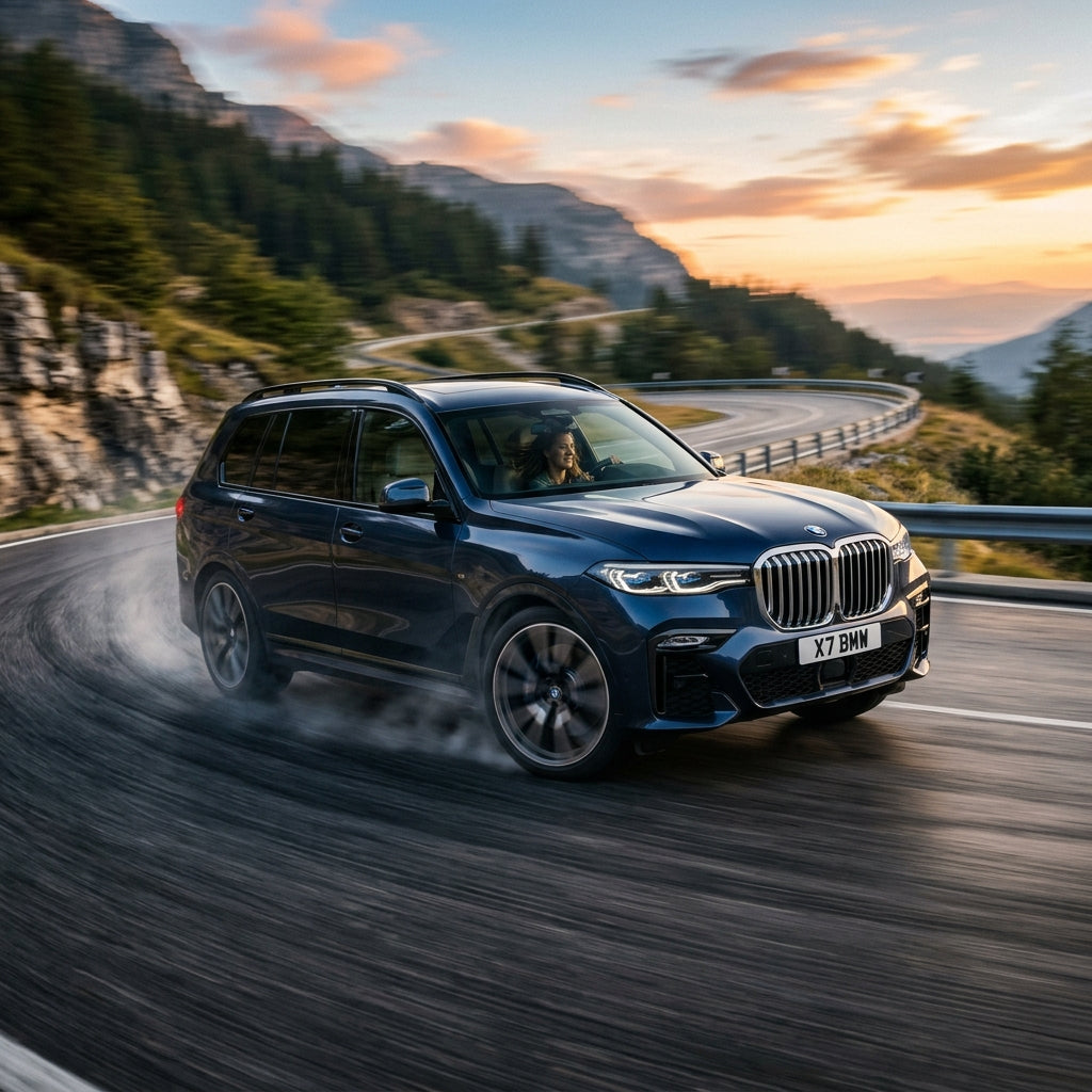 Action Shot: BMW X7 Driving Fast
