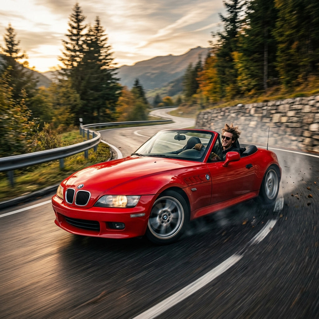Action Shot: BMW Z3 Driving Fast