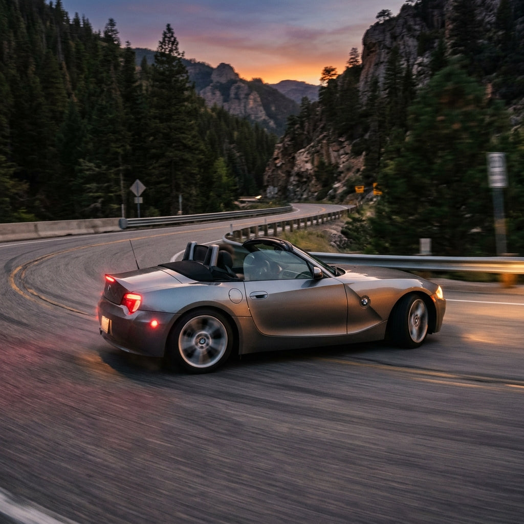 Action Shot: BMW Z4 Driving Fast