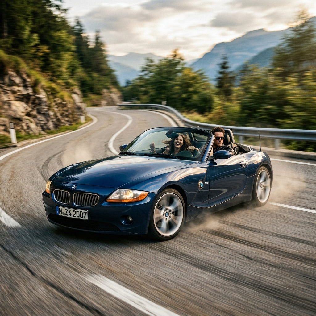 Action Shot: BMW Z4 Driving Fast