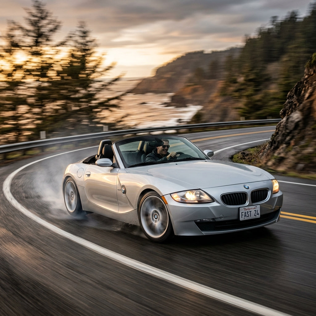 Action Shot: BMW Z4 Driving Fast