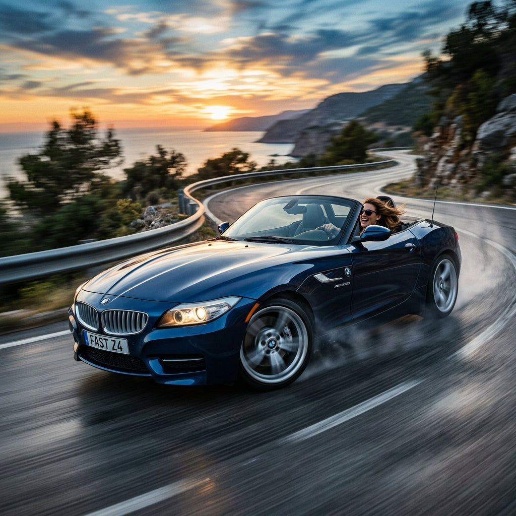 Action Shot: BMW Z4 Driving Fast