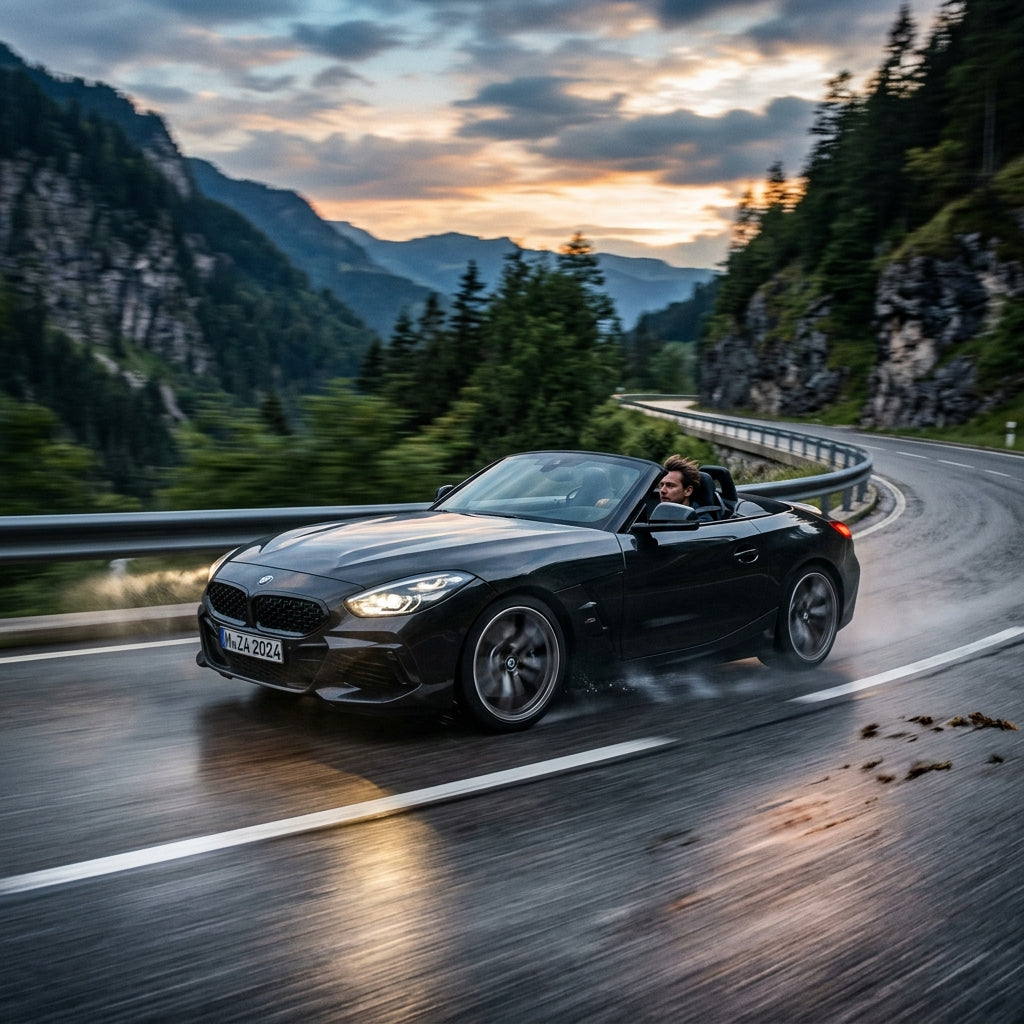 Action Shot: BMW Z4 Driving Fast
