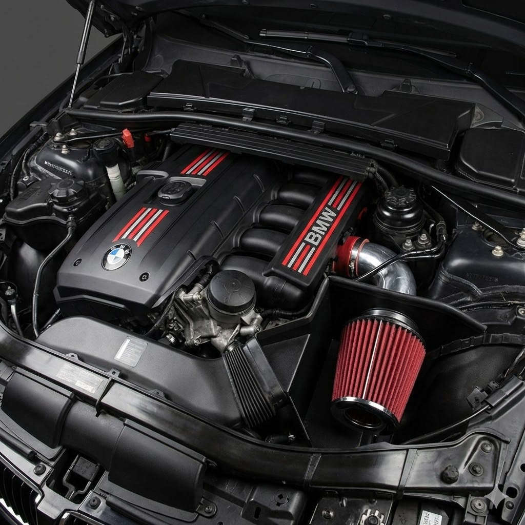 Cold Air Intake for BMW 328i E90 E92 E93 (2007-2012) 3.0L L6 Engine Chrome