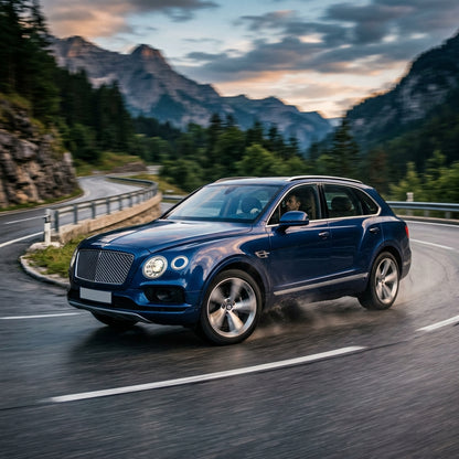 Action Shot: Bentley Bentayga Driving Fast