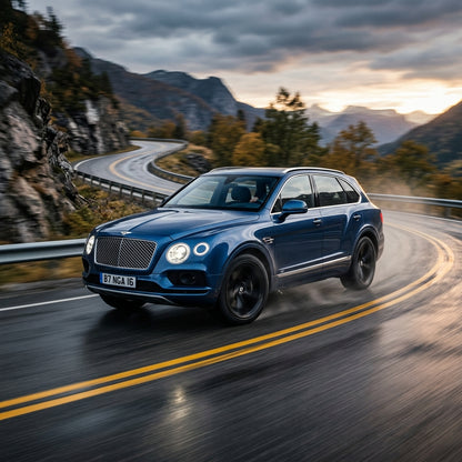 Action Shot: Bentley Bentayga Driving Fast