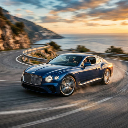 Action Shot: Bentley Continental GT Driving Fast