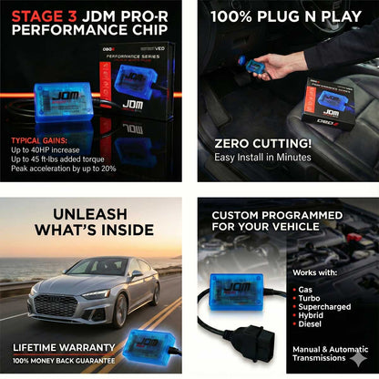 Chip de rendimiento IA OBD2 de etapa 3 para Audi | Módulo de optimización de motor Plug and Play +40 CV / +45 par motor