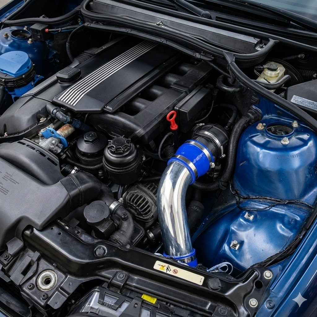 Performance Air Intake for BMW E46 325i 328i 330i (1999-2005) with L6 Engine Blue