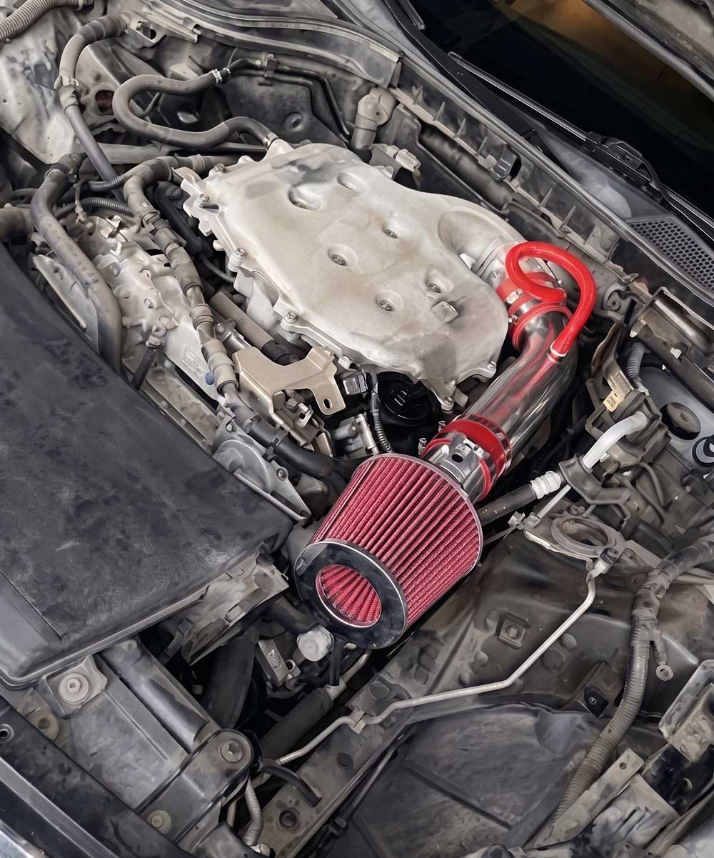 Toma de aire frío para Infiniti M35 Sedán (2006-2008) Motor 3.5L - Rojo