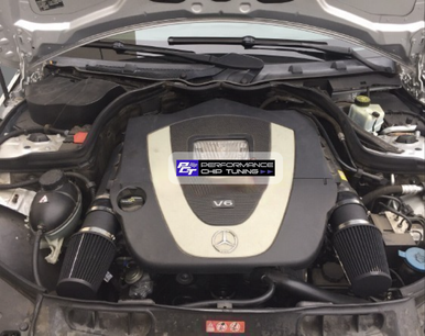 Black Coated Cold Air Intake for Mercedes Benz C300 (2008-2012) 3.5L V6 Engines Default Title